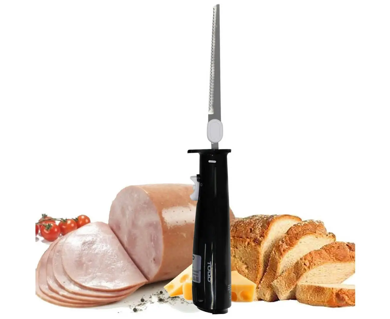 TODO Electric Knife Carving Tool Slicer Electromotion Reamer Meat Bread Cheese Black