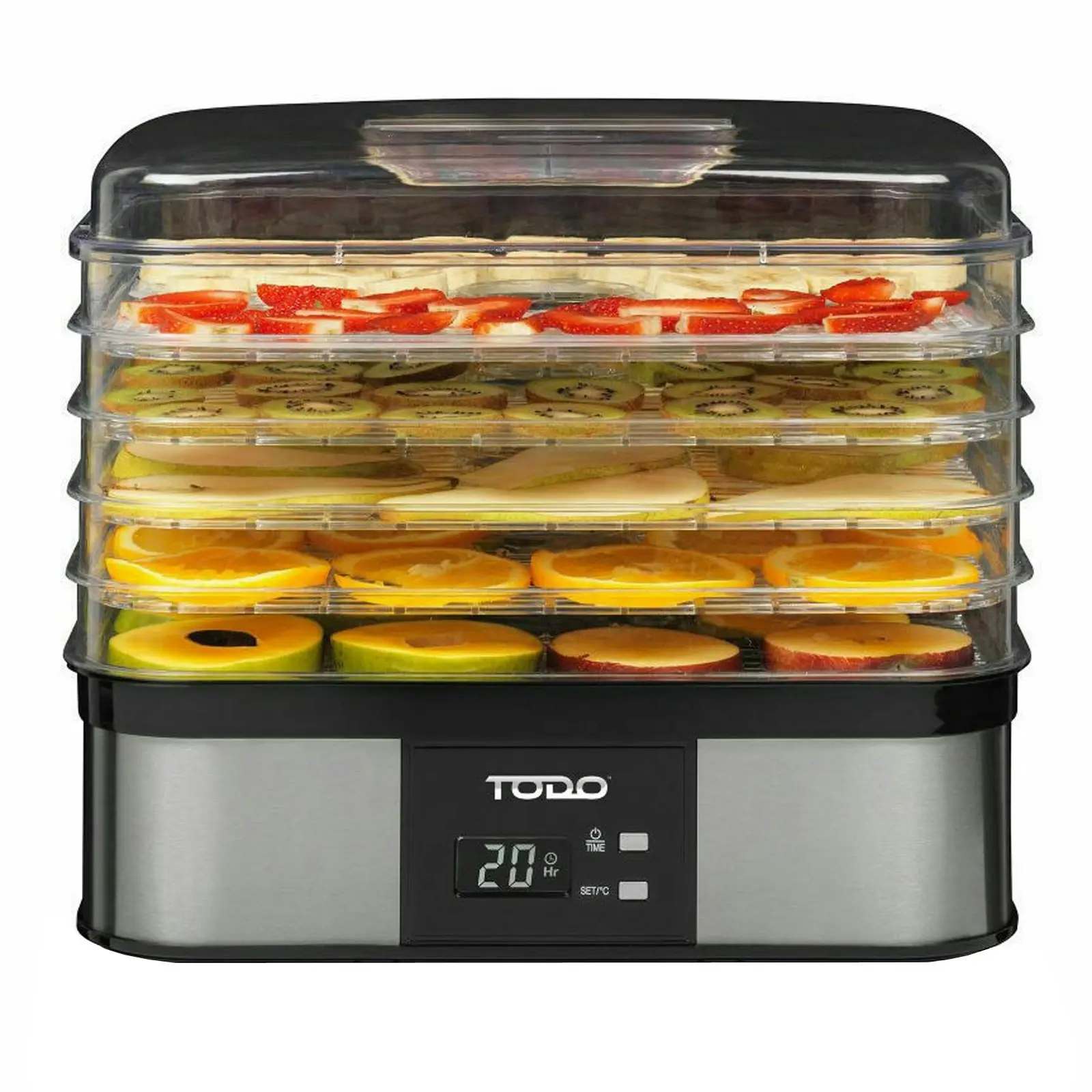 TODO 250W Stainless Steel Food Dehydrator Preserve Yogurt Fruit Dryer Jerky Maker