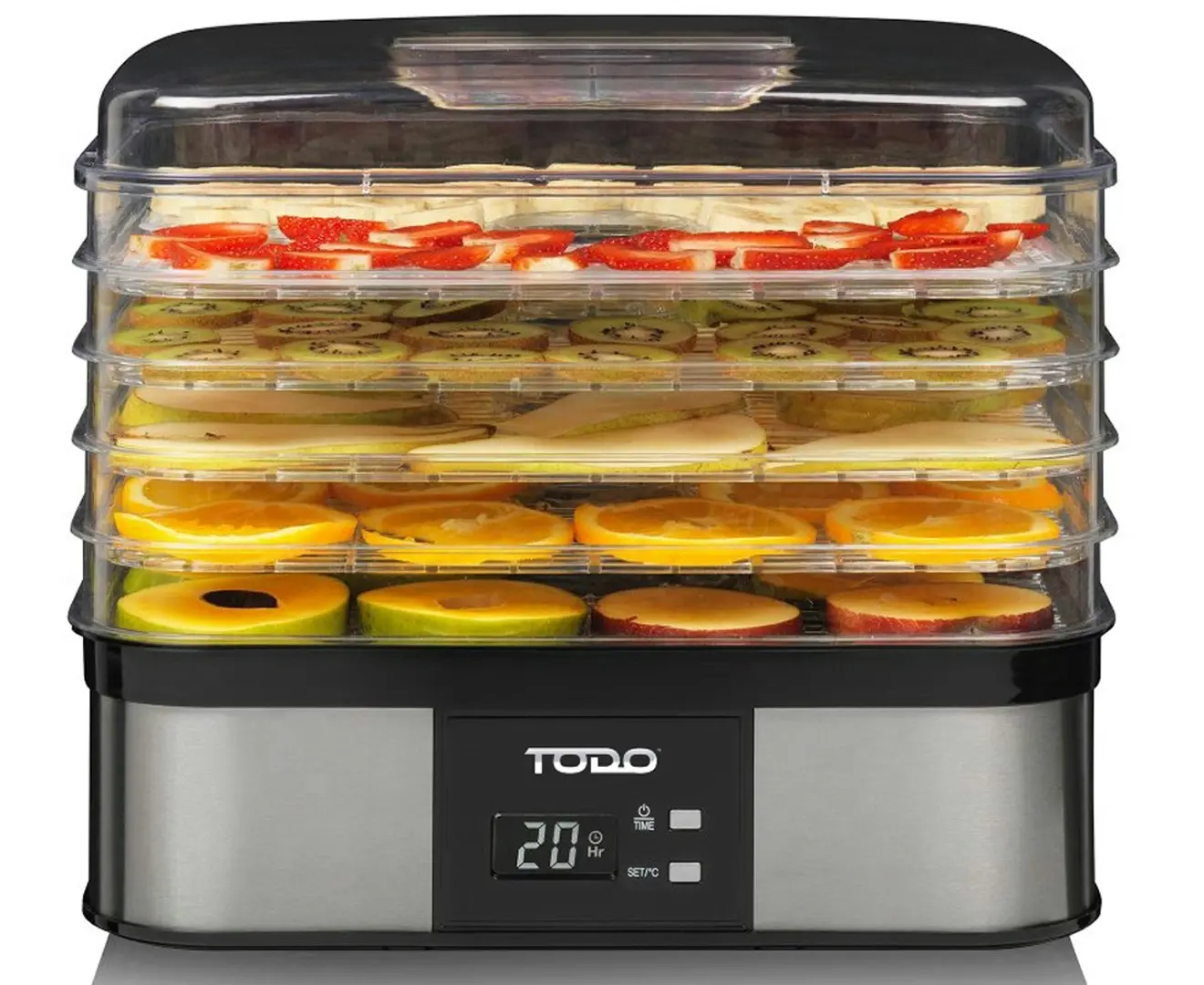 TODO 250W Stainless Steel Food Dehydrator Preserve Yogurt Fruit Dryer Jerky Maker