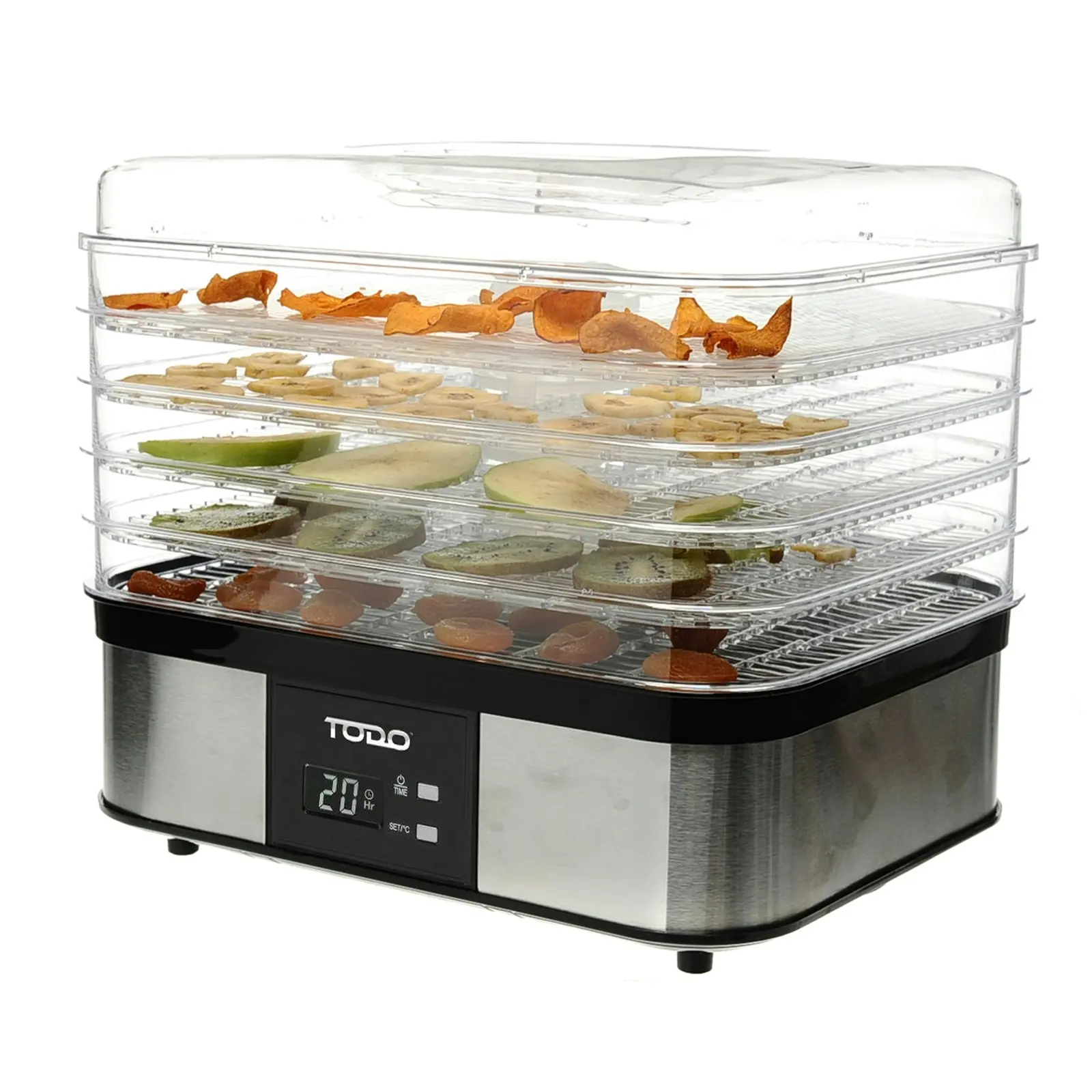 TODO 250W Stainless Steel Food Dehydrator Preserve Yogurt Fruit Dryer Jerky Maker