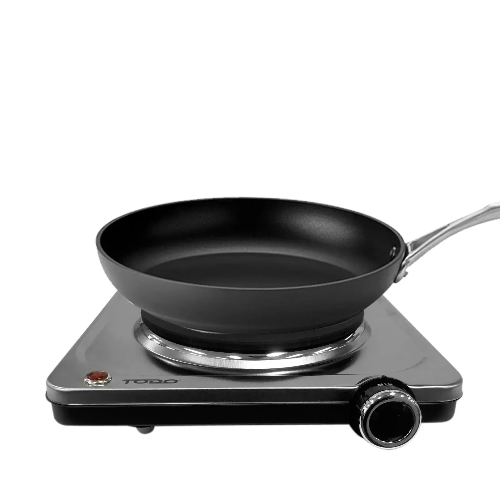 TODO 1500W Portable Hotplate Electric Cooktop Single Stainless Steel