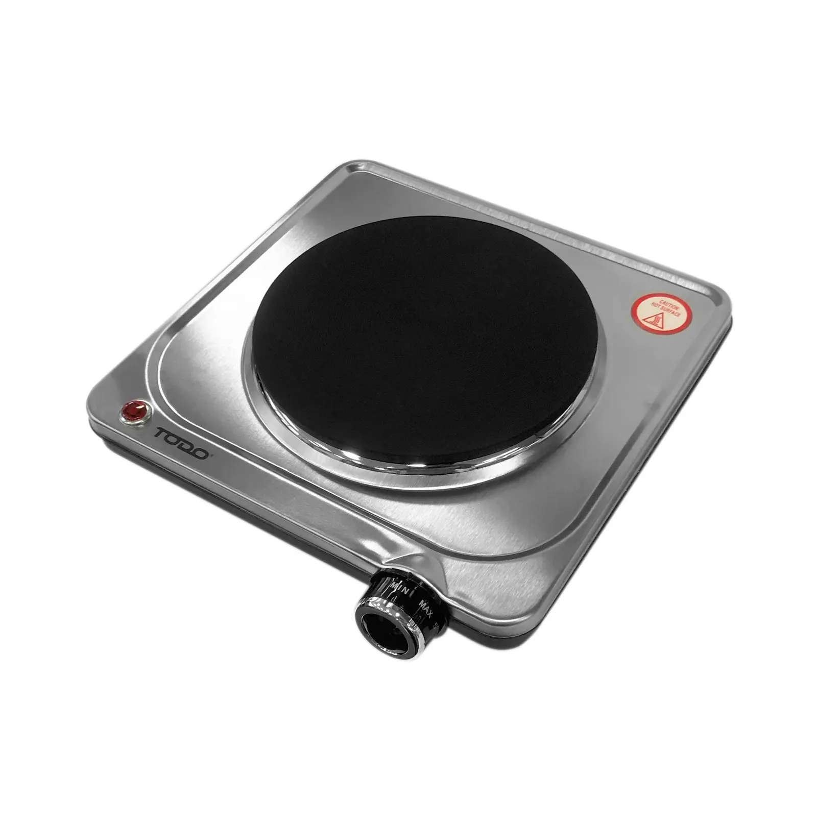 TODO 1500W Portable Hotplate Electric Cooktop Single Stainless Steel