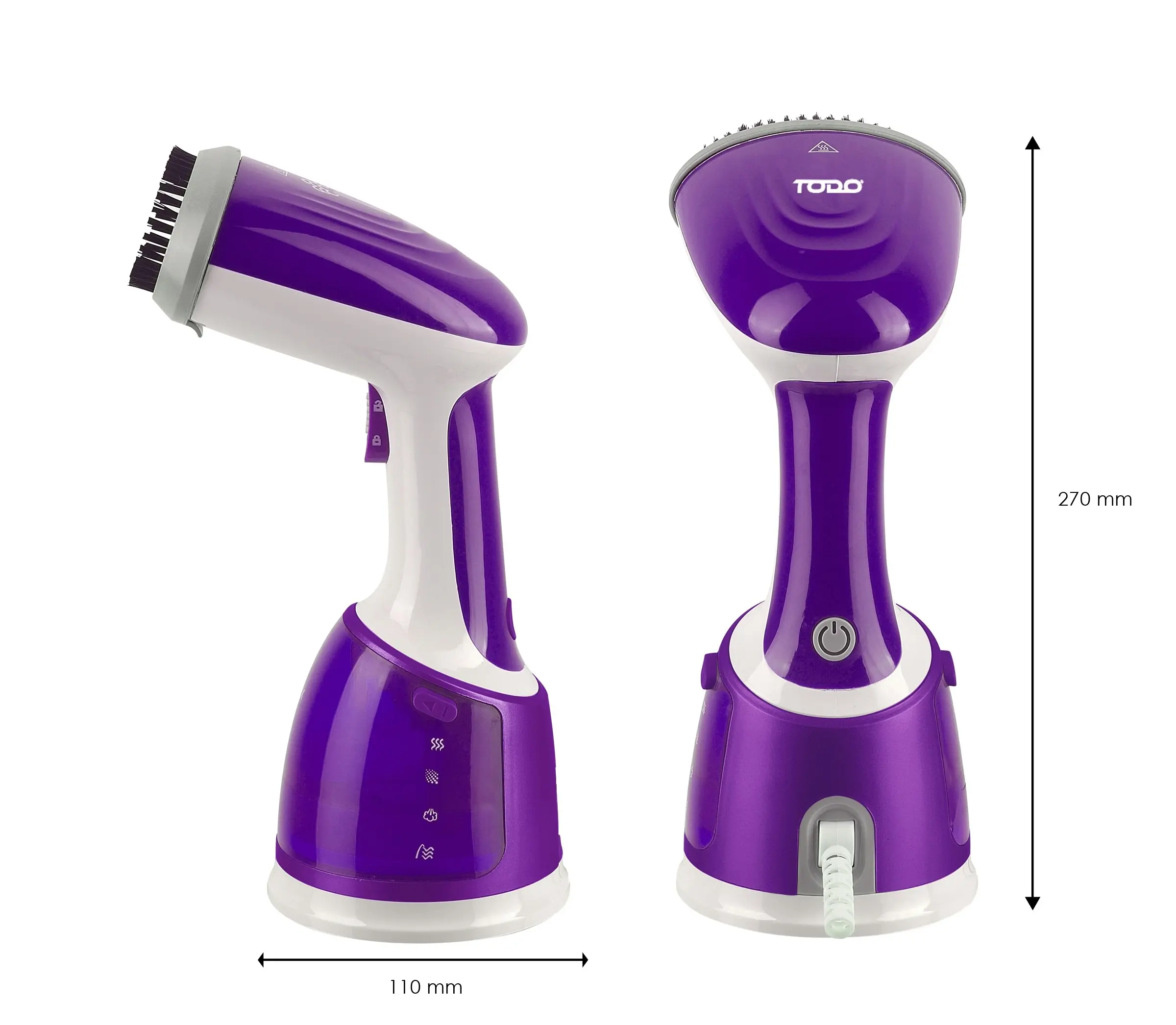 TODO 1700W Power Garment Steamer Handheld Steam Brush Iron Purple