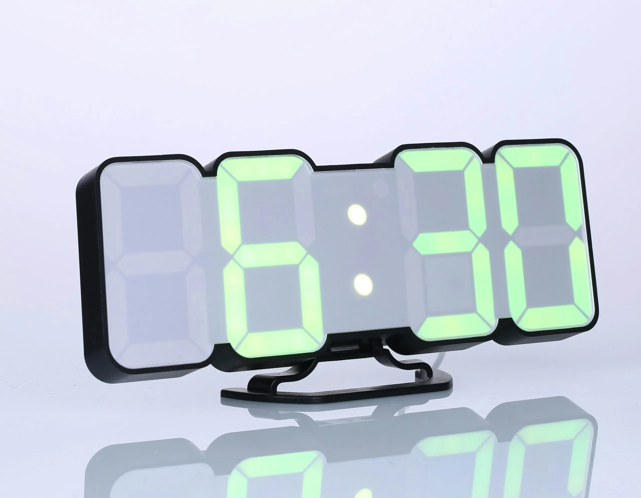 TODO LED Digital Alarm Clock 115 Colour Display USB Power Countdown Timer Remote - Black