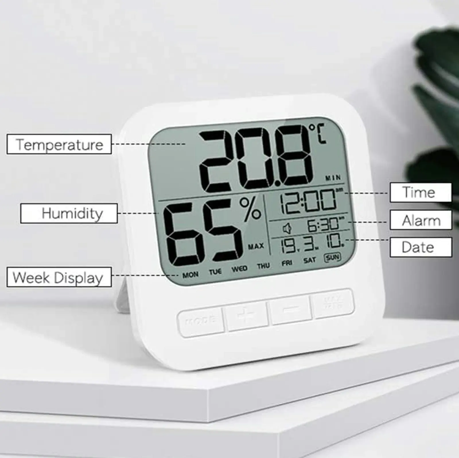 TODO Digital Thermometer Hygrometer Temperature Humidity Alarm Clock °C/°F %Rh