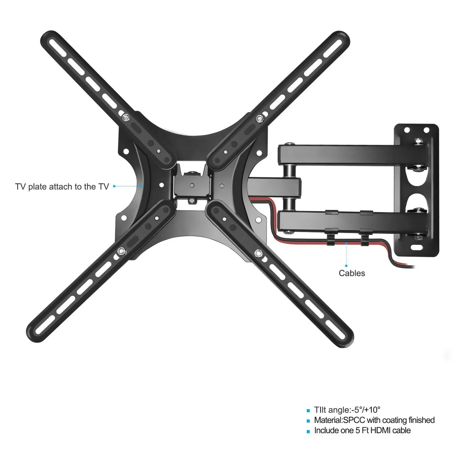 TODO 26 - 55 Inch LED LCD TV Wall Mount Bracket Tilt VESA 200 - 500mm