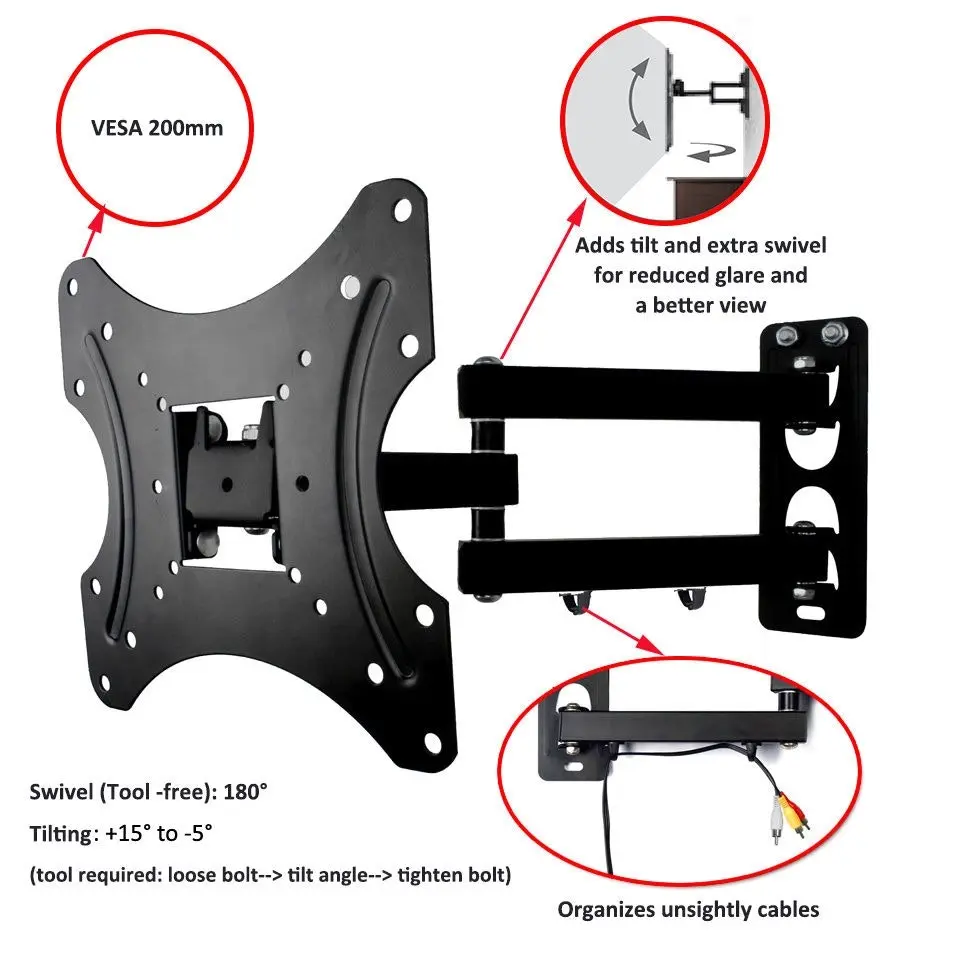 TODO 17 - 37 inch LED LCD TV Wall Mount Bracket Tilt VESA