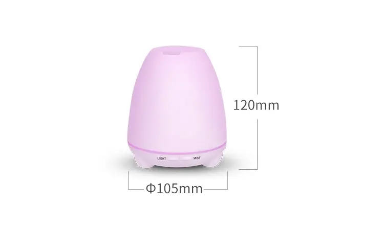 TODO 100Ml Humidifier Aromatherapy Diffuser 7 Colour Led Compact Design + Essential Oil - White