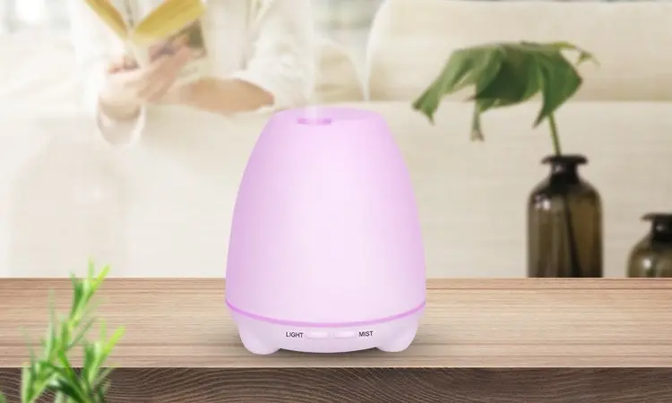 TODO 100Ml Humidifier Aromatherapy Diffuser 7 Colour Led Compact Design + Essential Oil - White