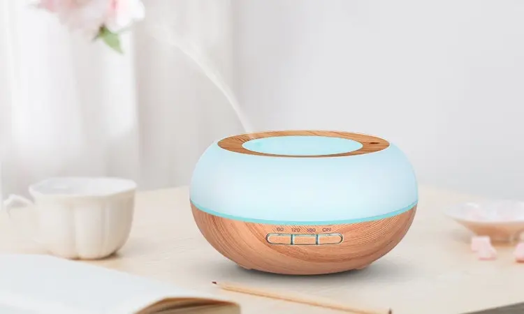 TODO 300Ml Humidifier Aromatherapy Diffuser Ultrasonic 7 Colour Led + Essential Oil - White