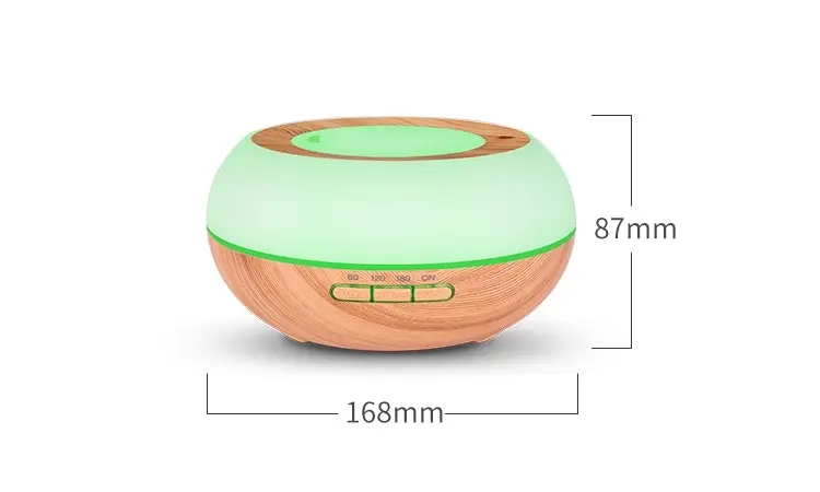 TODO 300Ml Humidifier Aromatherapy Diffuser Ultrasonic 7 Colour Led + Essential Oil - White