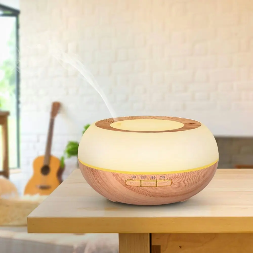 TODO 300Ml Humidifier Aromatherapy Diffuser Ultrasonic 7 Colour Led + Essential Oil - White