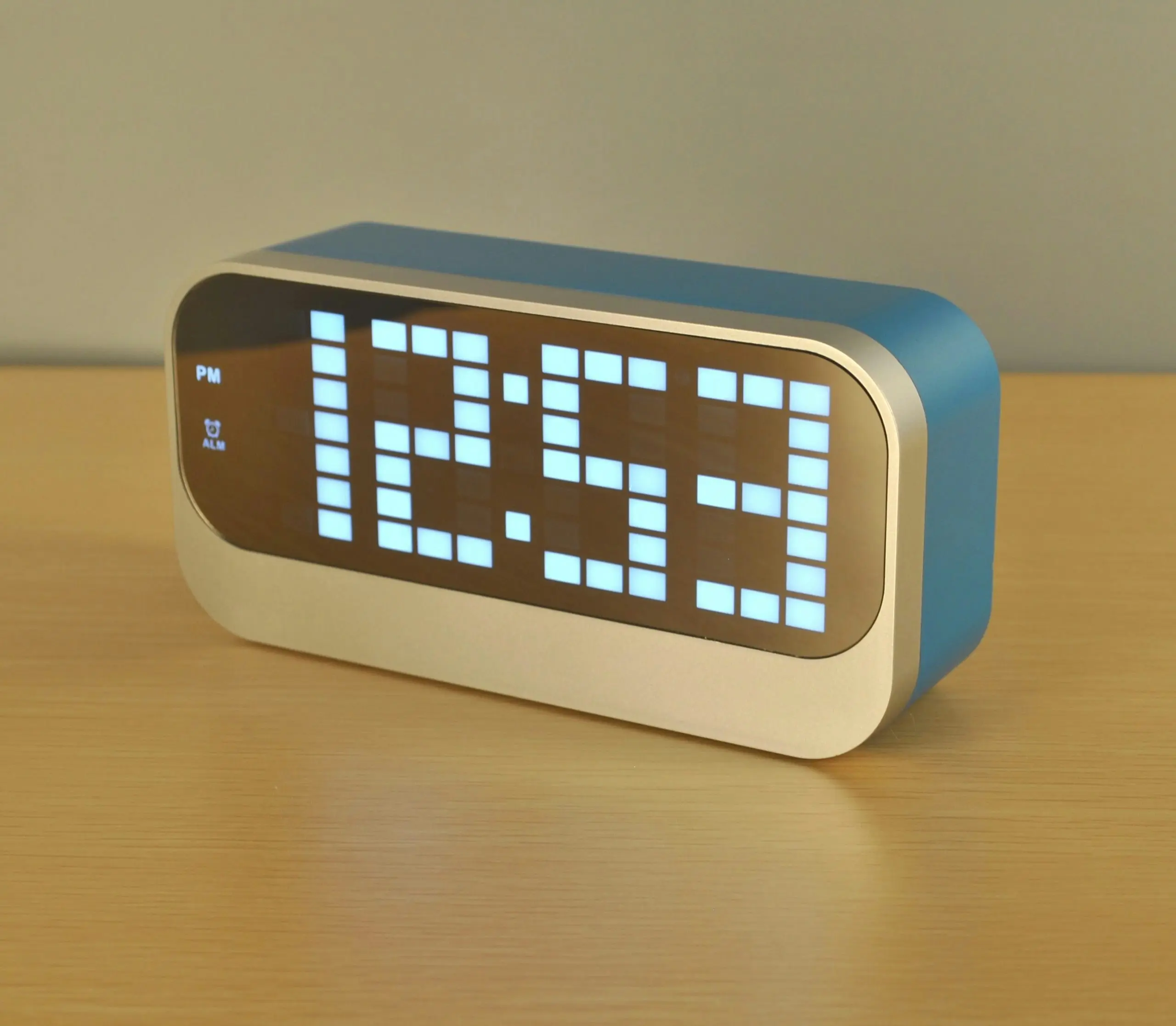 TODO Led Digital Alarm Clock Large Display Usb Powered Blue