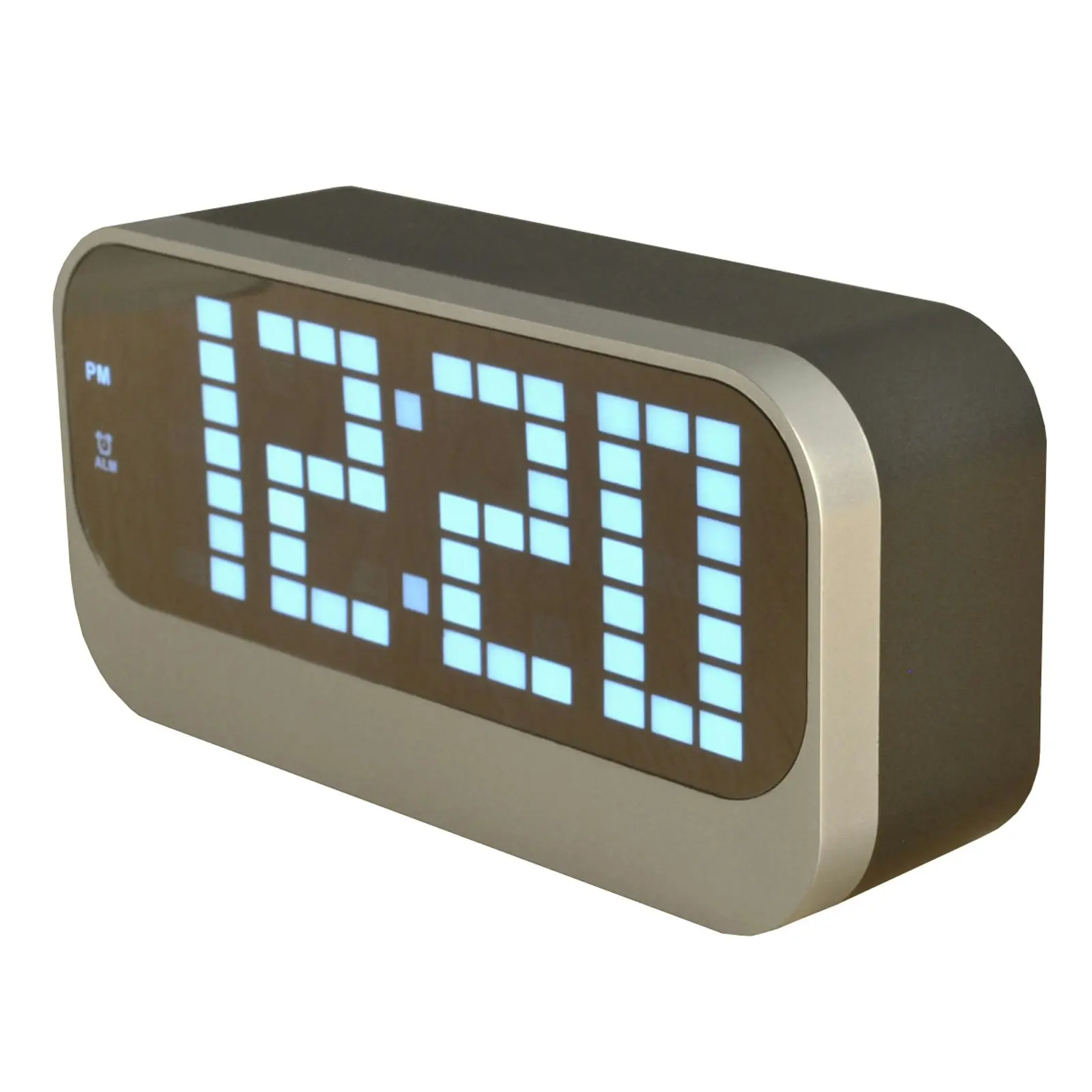 TODO Led Digital Alarm Clock Large Display Usb Powered Grey