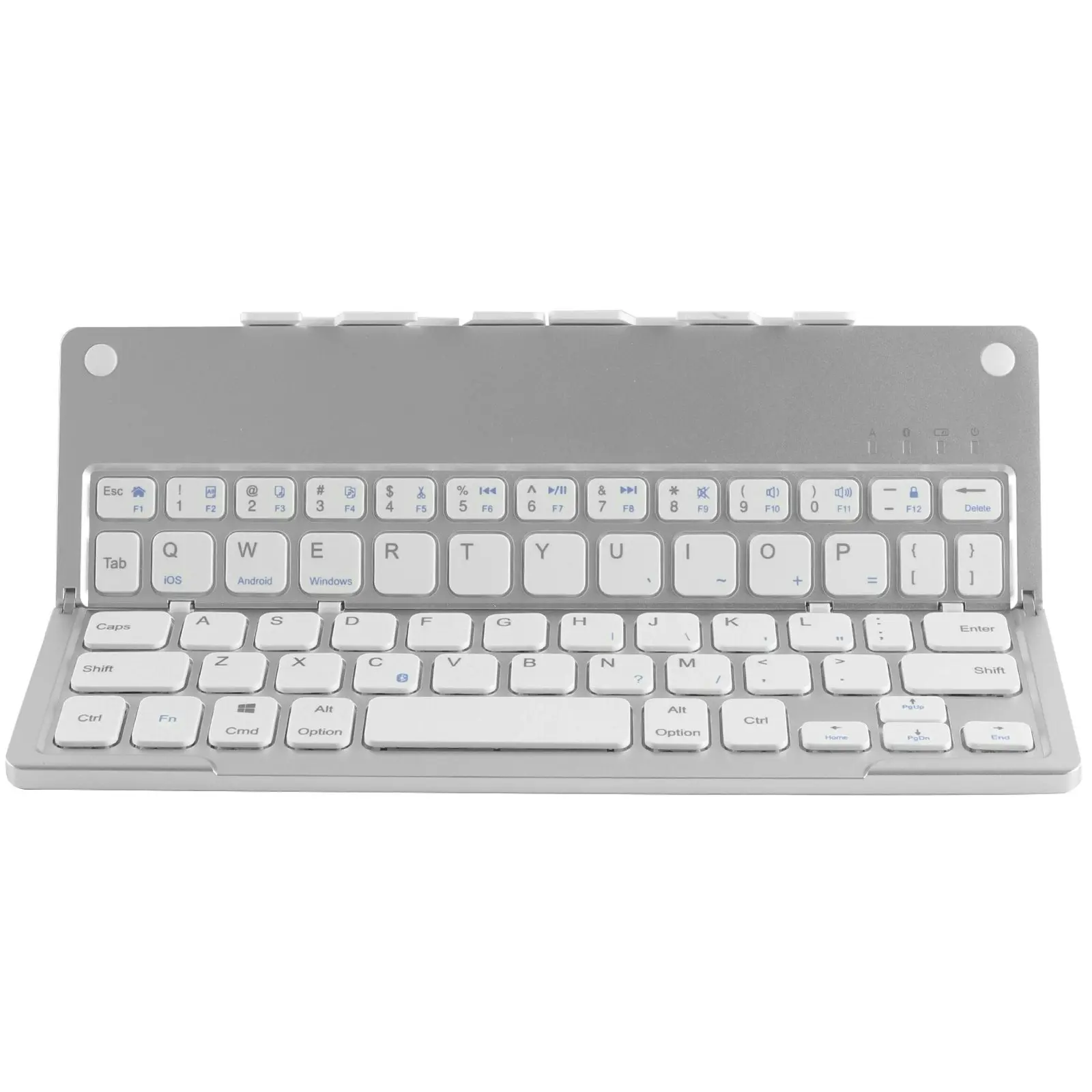 TODO Folding Bluetooth Wireless Keyboard Phone Tablet Holder Windows Android - Silver