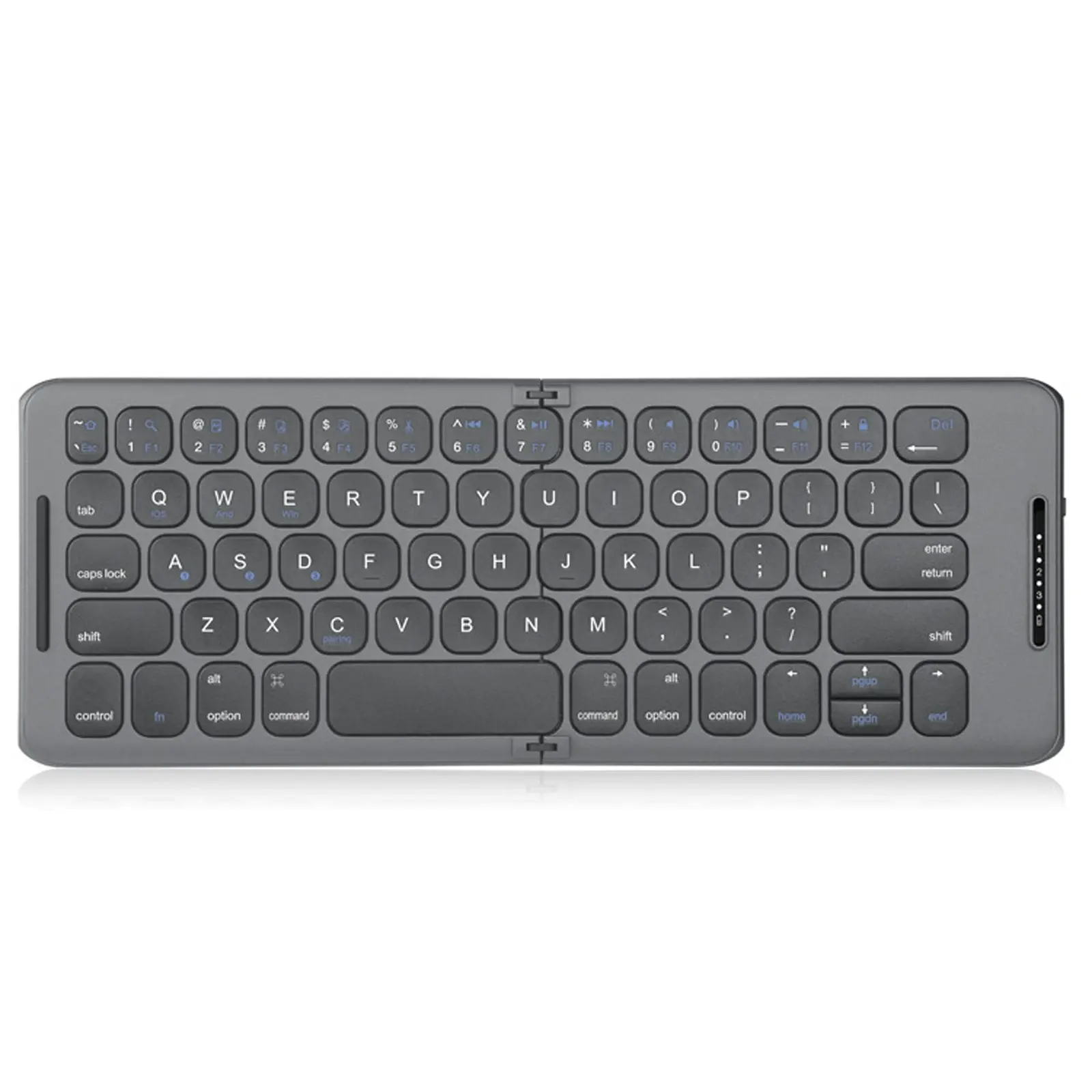 TODO Folding Bluetooth Wireless Keyboard Mac Windows Android USB BT 3 Channel