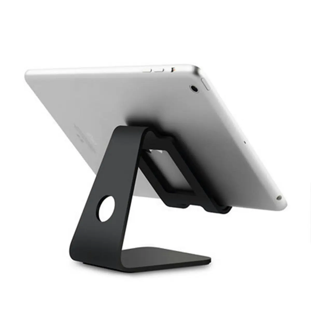 TODO Aluminium Alloy 3.5 - 8" Mobile Phone Tablet Stand Mount Holder iPad iPhone Anti-Slip - Black