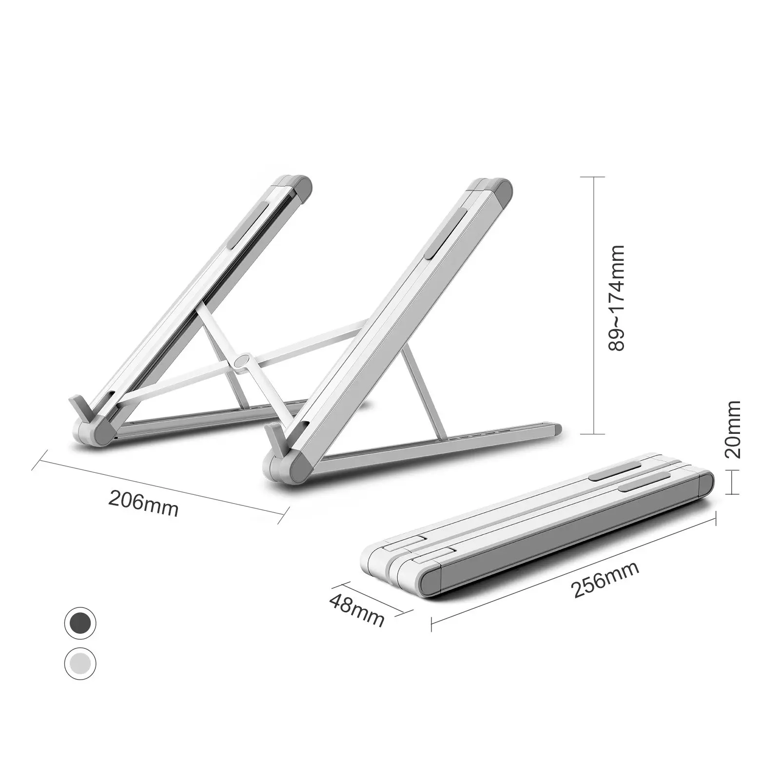 TODO Aluminium 9.7 - 15.6" Laptop Tablet Stand Folding Mount Holder Cooling Desk Mac PC