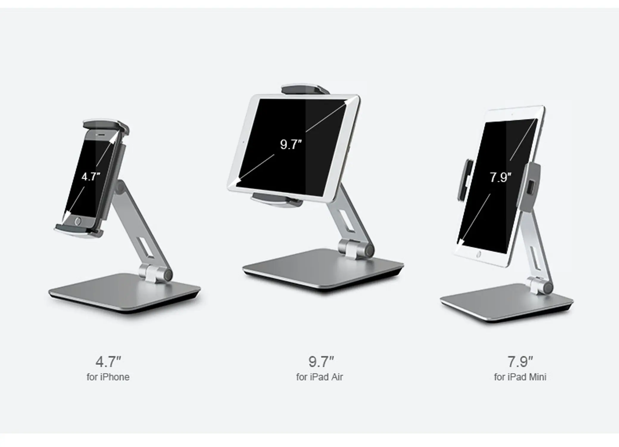 TODO Aluminium Foldable Tablet Stand Mount Holder Bracket iPhone iPad 4" - 14"