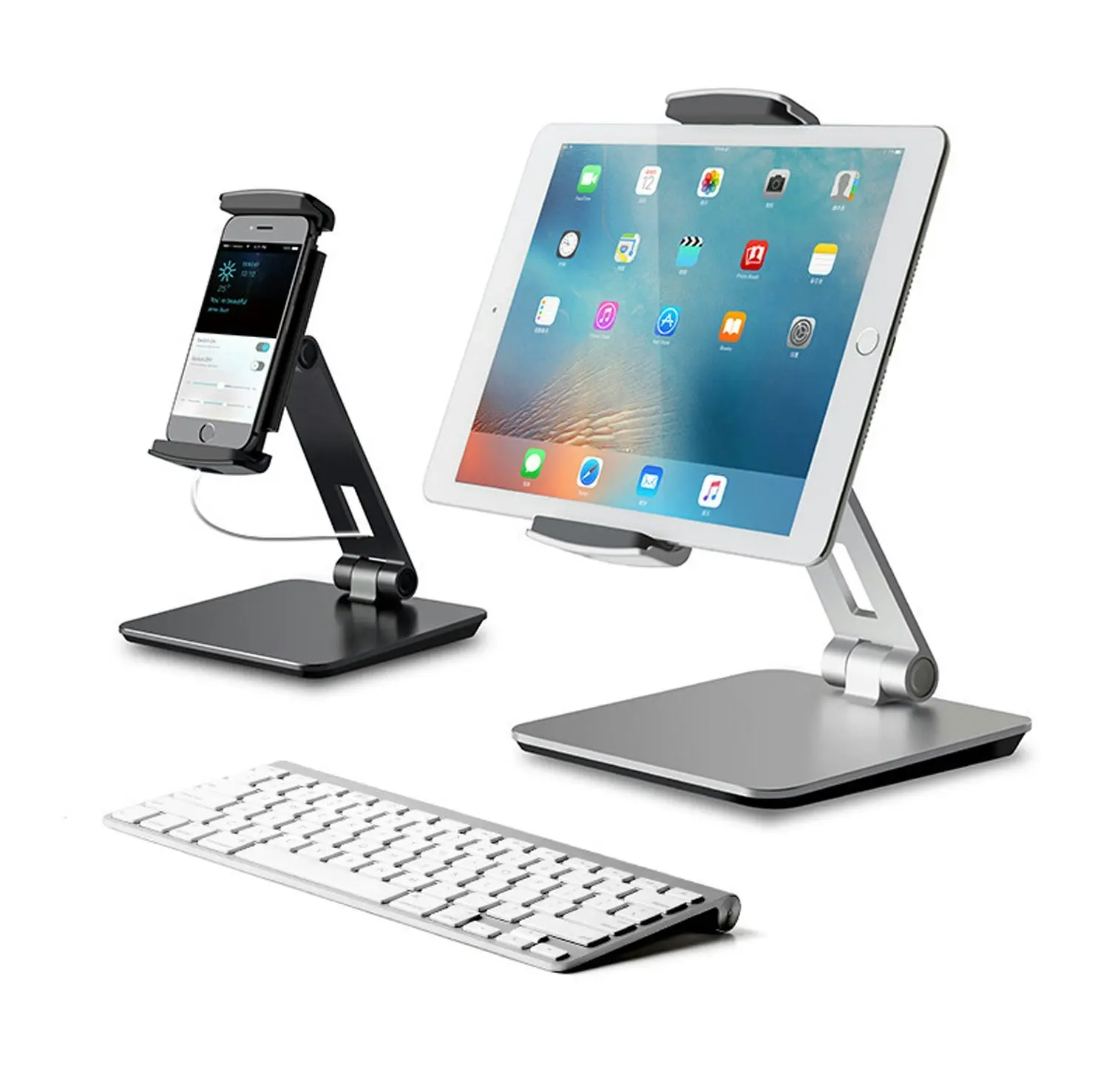 TODO Aluminium Foldable Tablet Stand Mount Holder Bracket iPhone iPad 4" - 14"