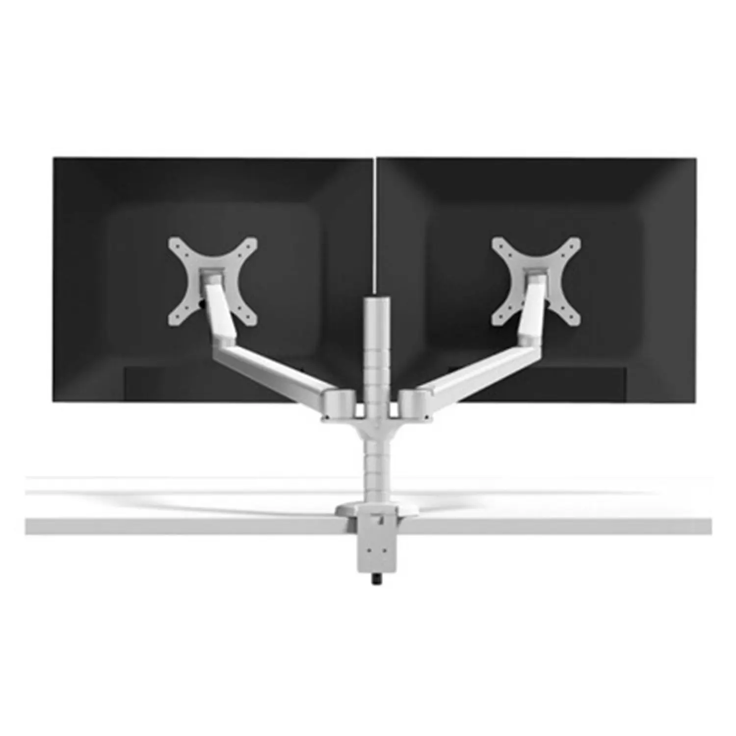 TODO Aluminium Dual Monitor Stand Desk Clamp Mount Bracket VESA 75-100mm 2 Arm