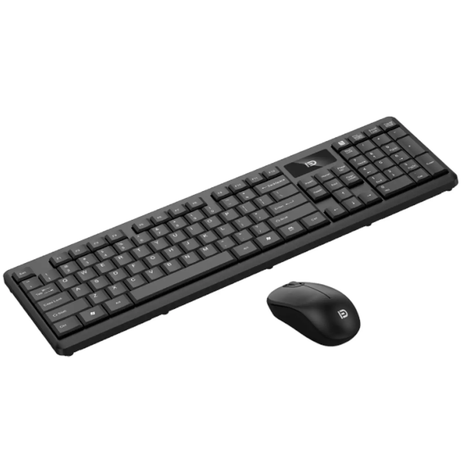 TODO 2.4Ghz Wireless Keyboard Optical Mouse Combo Mac Windows Android 105 Key - Black