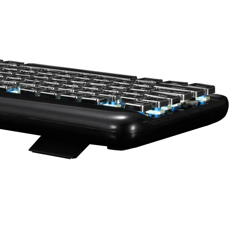 TODO Mechanical Gaming Keyboard Linear Blue Switch Rgb Led 104 Key Windows - Black