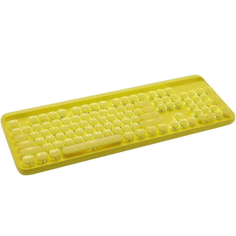 TODO Mechanical Gaming Keyboard Linear Blue Switch Led Backlit 104 Key Windows - Yellow