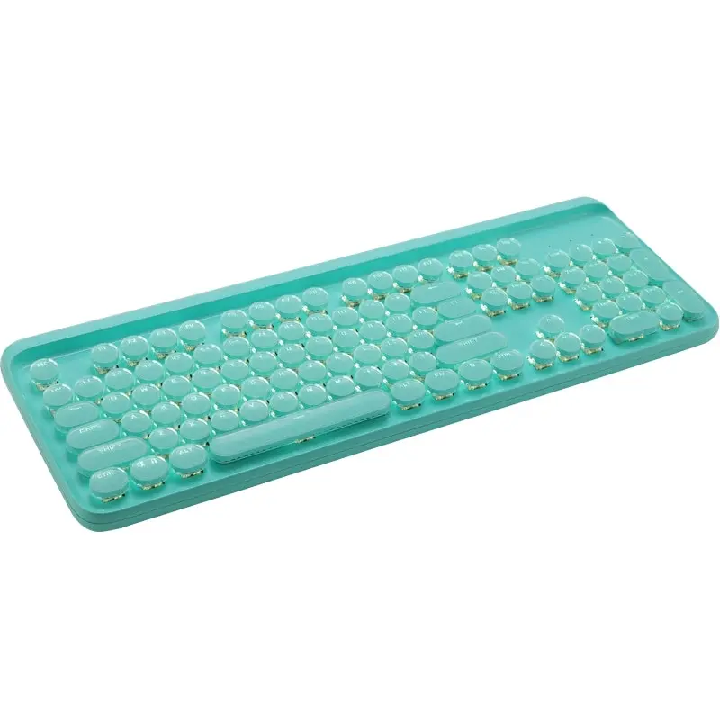 TODO Mechanical Gaming Keyboard Linear Blue Switch Led Backlit 104 Key Windows - Cyan