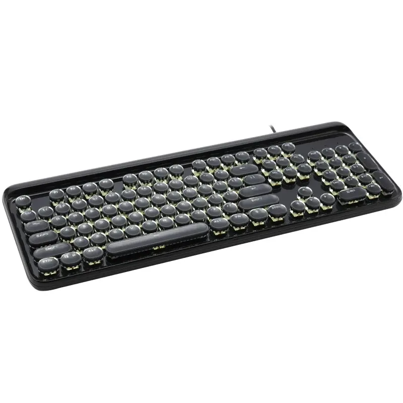 TODO Mechanical Gaming Keyboard Linear Blue Switch Led Backlit 104 Key Windows - Black