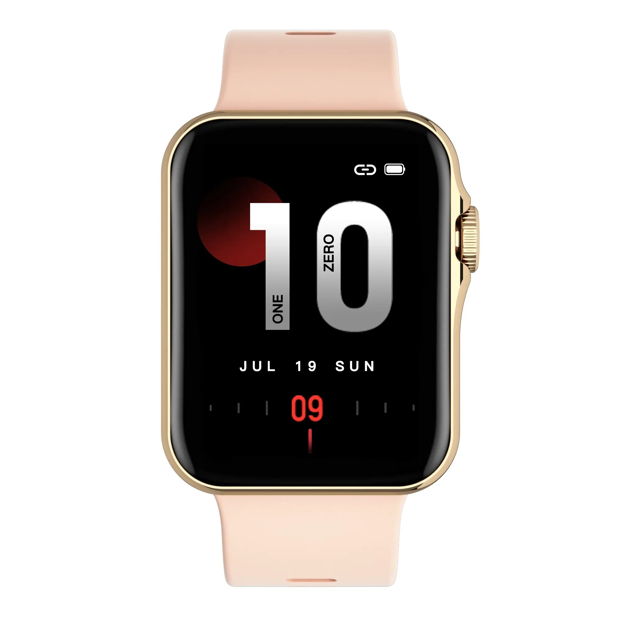 TODO Bluetooth Smart Watch Monitor Heart Rate BPM Blood Pressure Oxygen - Pink