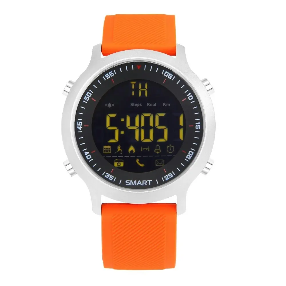 Bluetooth V4.0 Smart Watch 1.12" Fstn Lcd Sports Tracker Ip67 Remote Camera - Orange