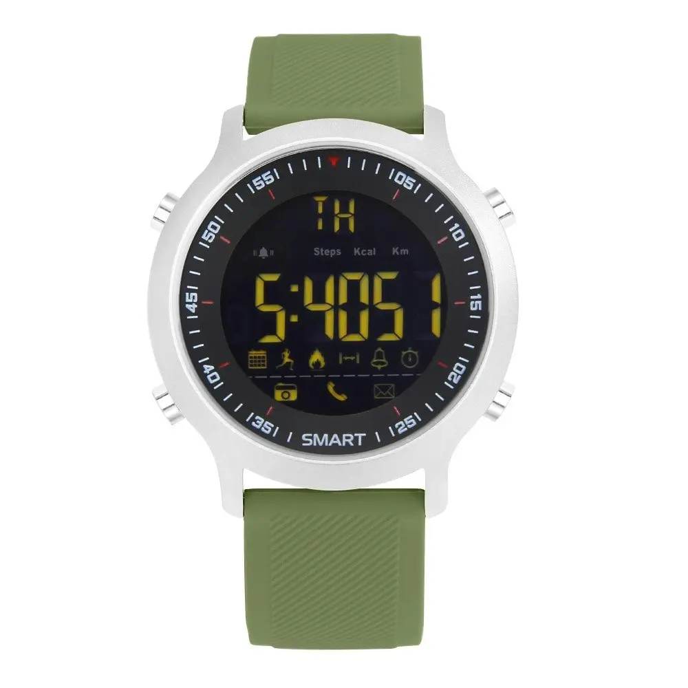 Bluetooth V4.0 Smart Watch 1.12" Fstn Lcd Sports Tracker Ip67 Remote Camera - Green