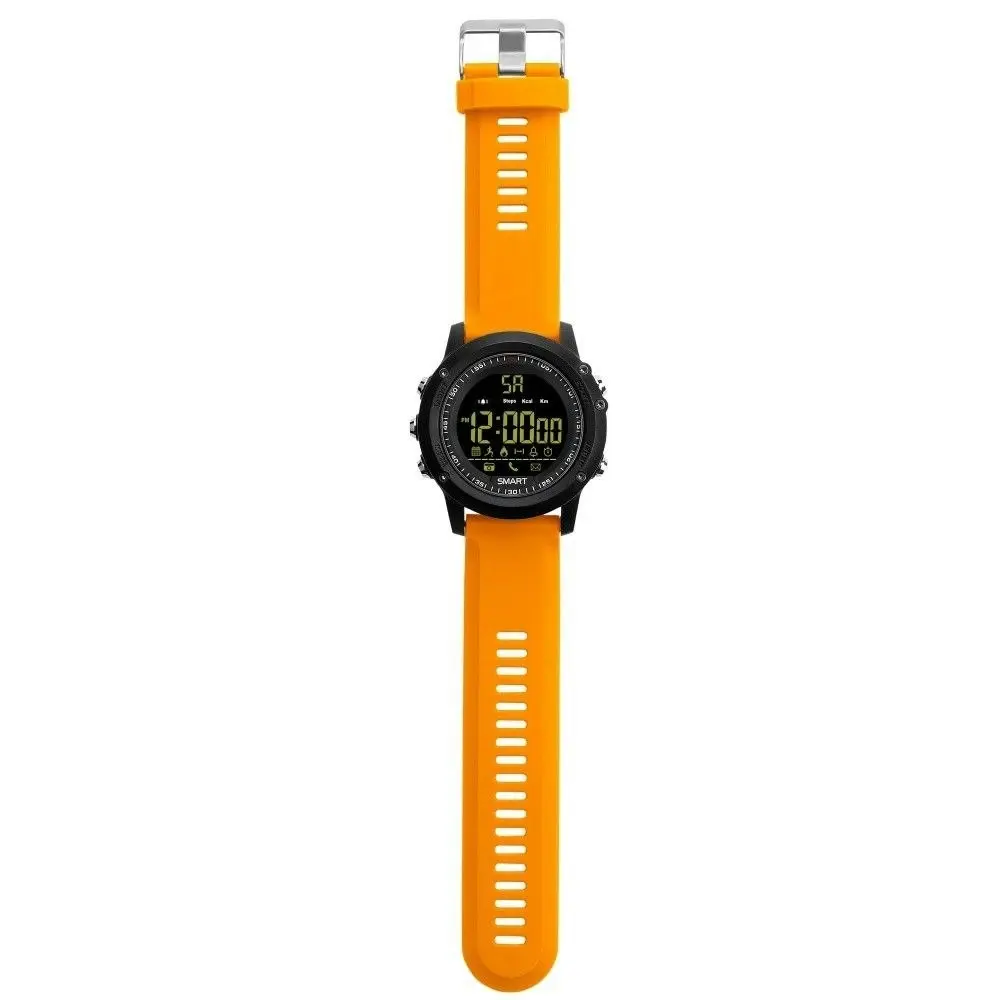 Bluetooth V4.0 Smart Watch 1.1" Fstn Lcd Sports Tracker Ip67 Remote Camera - Orange