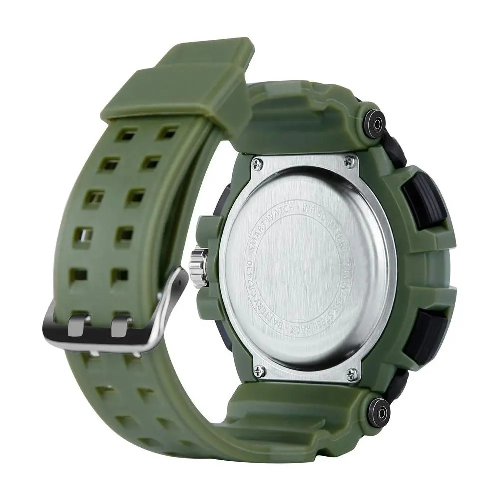 Bluetooth V4.0 Smart Watch 1.1" Lcd Sports Tracker Ip68 Remote Camera - Green