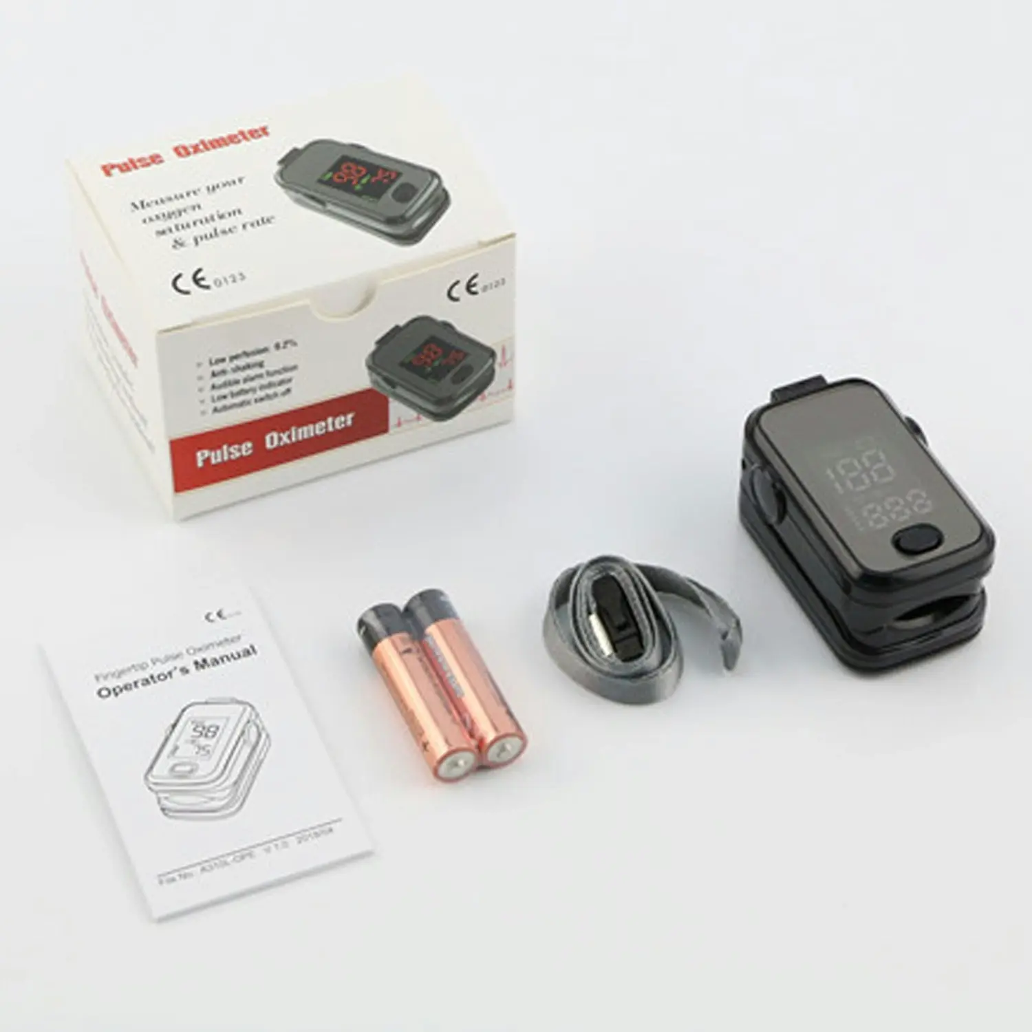 Fingertip Pulse Oximeter Hemoglobin Saturation Monitor Spo2