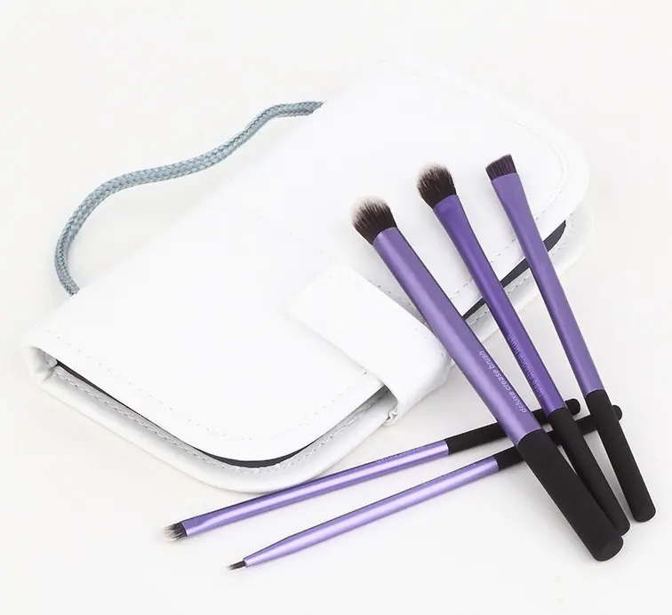 5 Pc Eye Definition Makeup Brush Set Brushes with Case