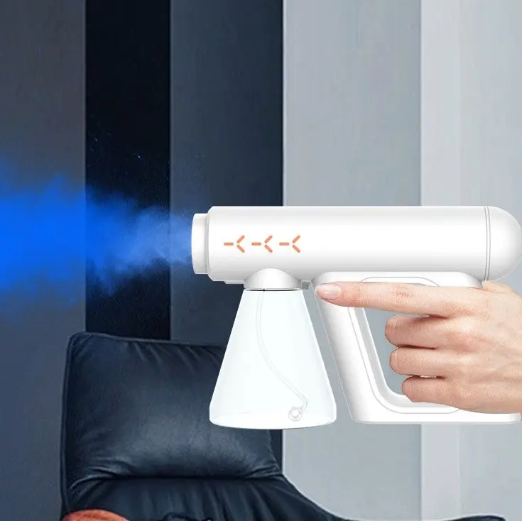 6 Blue Light Sterilizer Nano Atomizer Spray Disinfection Gun Purifier Li-ion Cordless 300ml