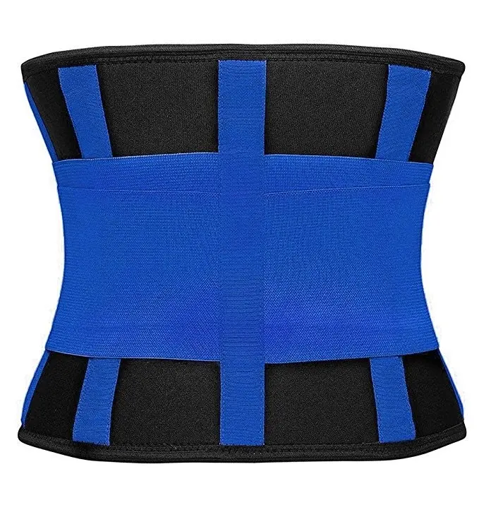 Corset Waist Trainer Body Shaper Womens Control Cincher Gridle Spandex Blue - 2XL