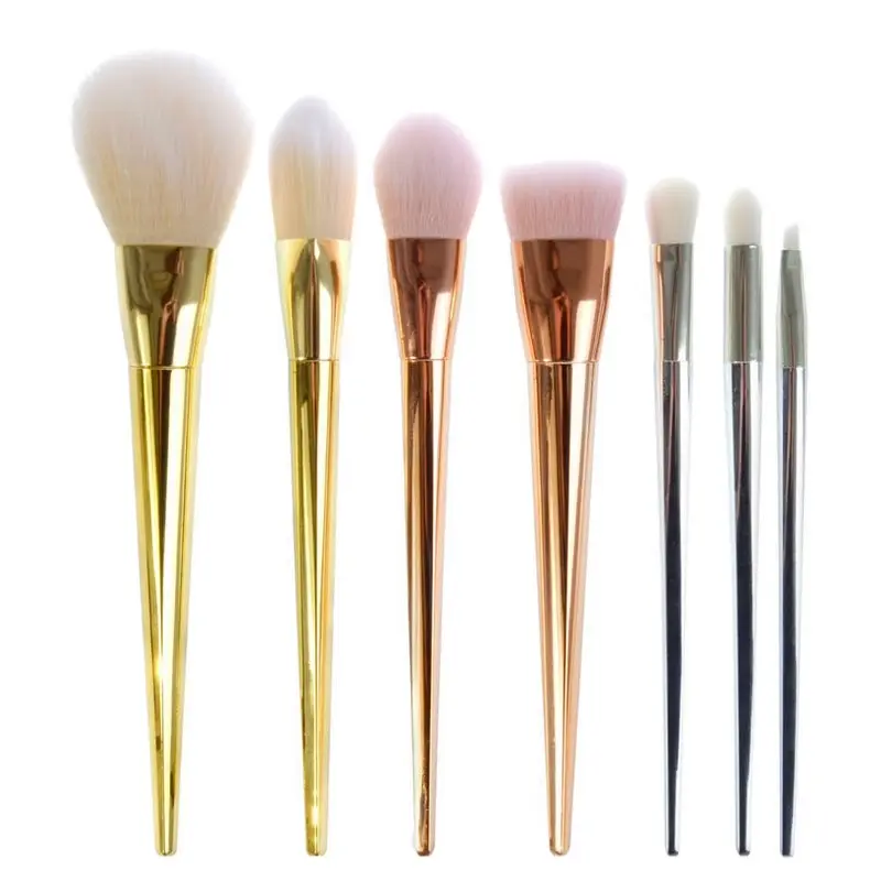 7 Piece Travel Brush Set Professional Fiber Makeup Brush Multi Task Brush