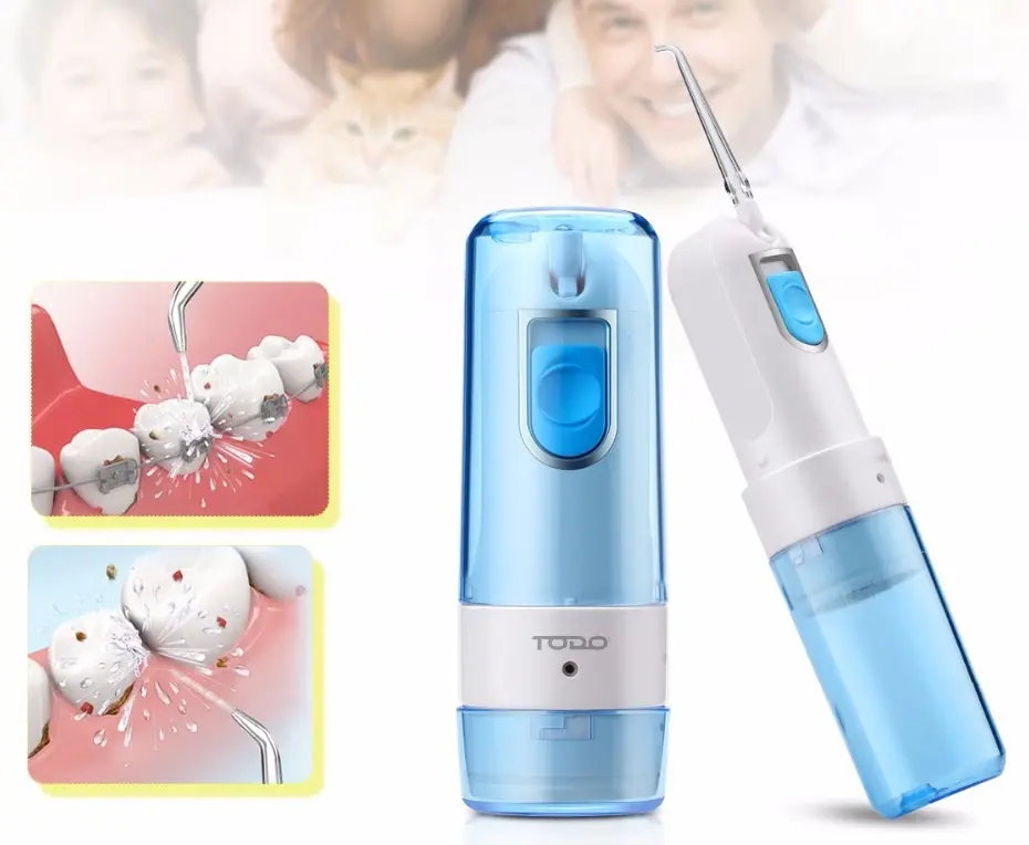 TODO Rechargeable Water Dental Jet Pick Flosser 90 Psi 1500Mah Travel Oral Irrigator