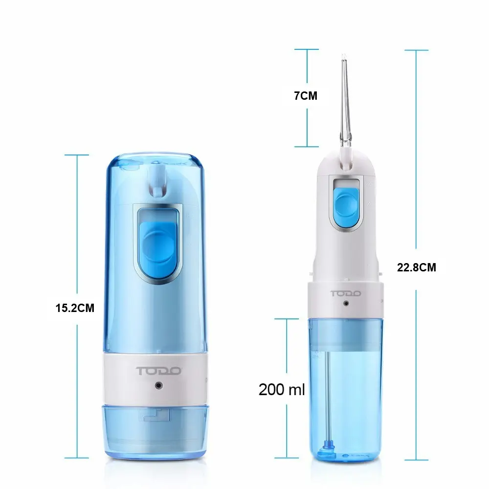 TODO Rechargeable Water Dental Jet Pick Flosser 90 Psi 1500Mah Travel Oral Irrigator