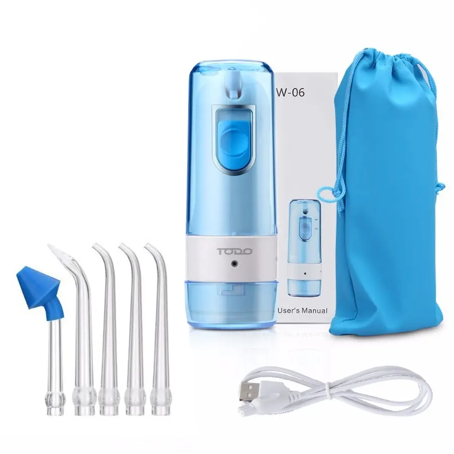 TODO Rechargeable Water Dental Jet Pick Flosser 90 Psi 1500Mah Travel Oral Irrigator