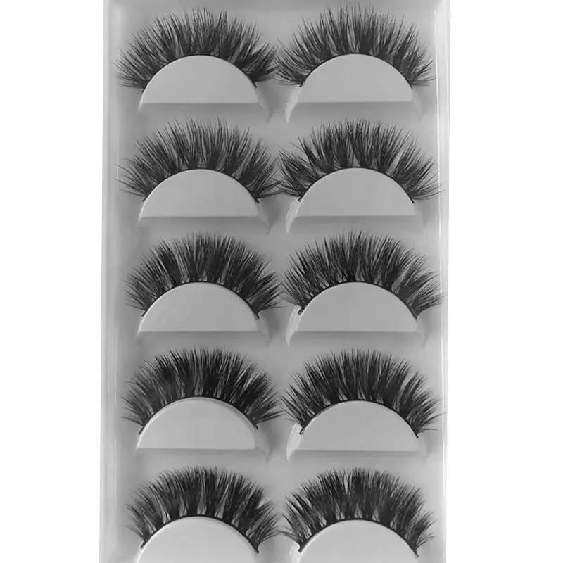 3D Eyelash Extension Synthetic Natural Look Quality Lashes Long - 5 Pair Set K01