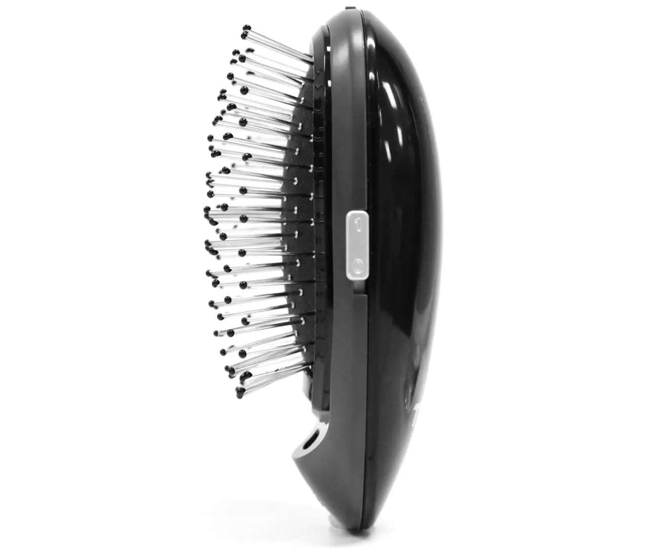 TODO Ionic Styling Hair Brush Straightener Anti-Frizz Smooth Silky Hair Stainless Steel Bristle Black