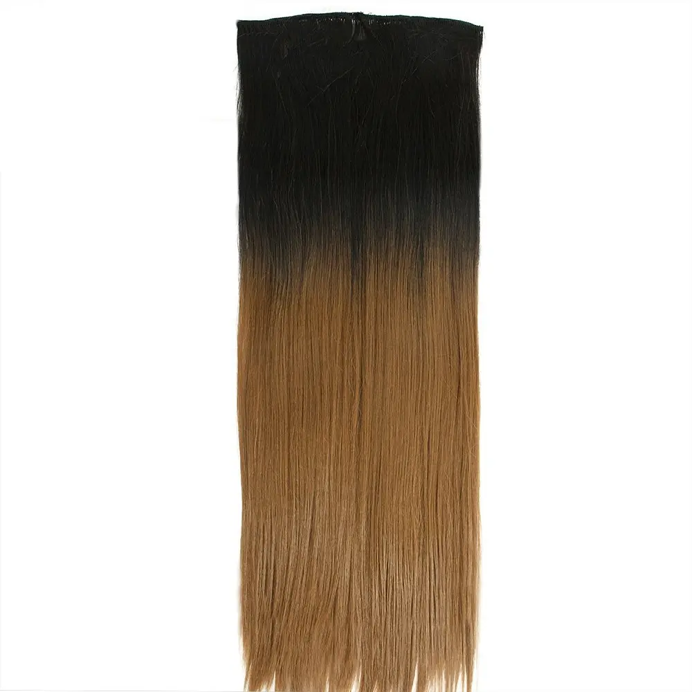 2Pcs 22" Twotone Ombre High Grade Brown Straight 7Piece 16Clips  Hair Extension 06 2X