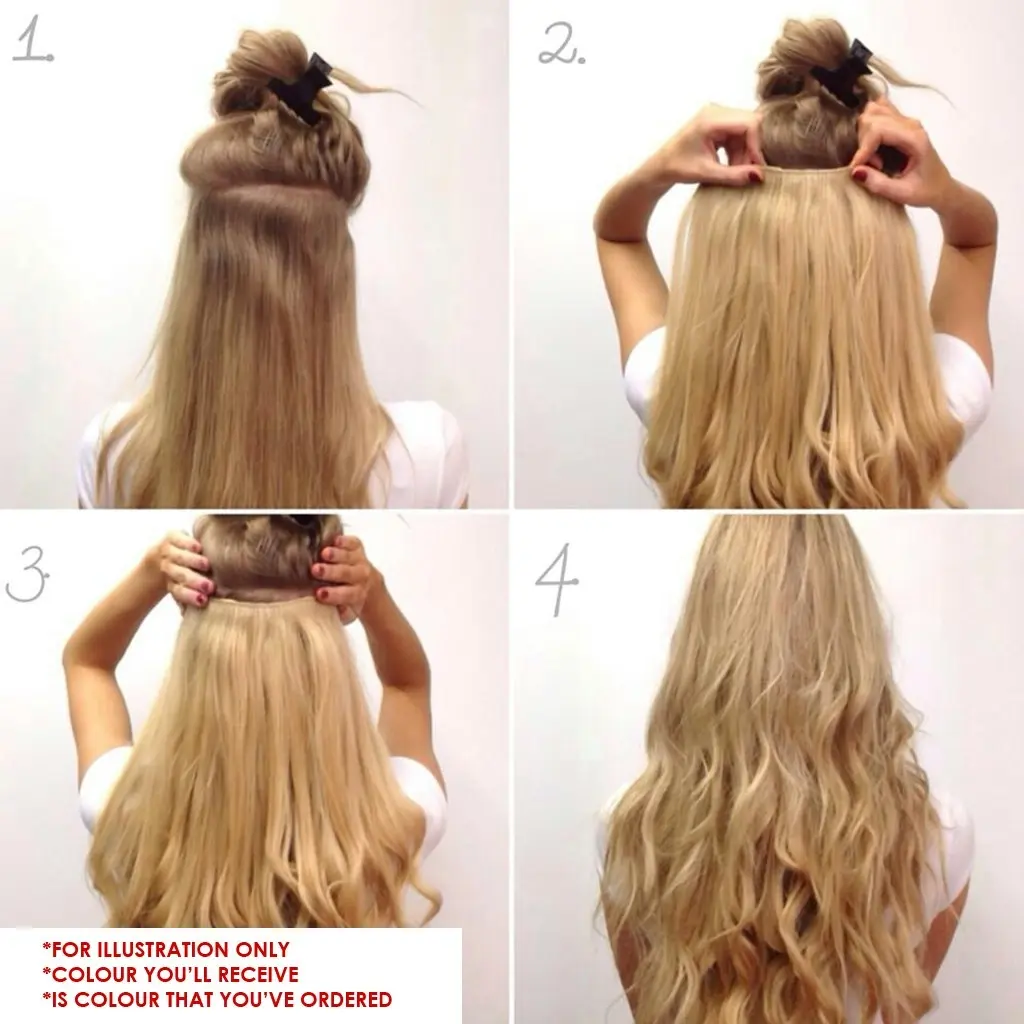 22" Two Tone Ombre Blonde  Deluxe Synthetic Hair Straight 7Piece 16Clips 04