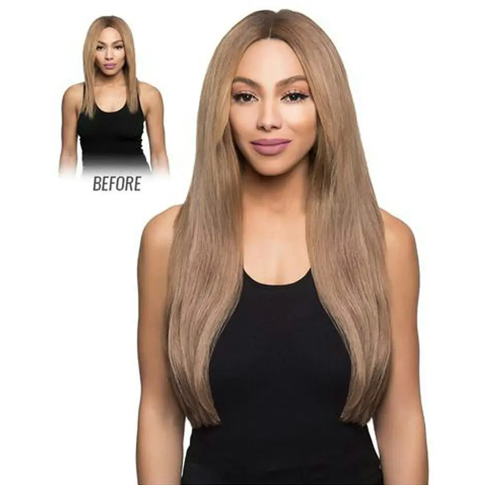 Single Colour High Grade Dark Blonde Synthetic Hair  7Piece 16Clips 22"  Straight