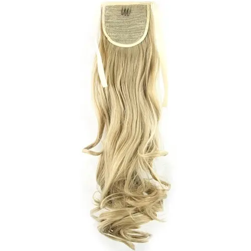 22" Dark Blonde Hair Extension Quality Synthetic Hair Ponytail Curly Wavy