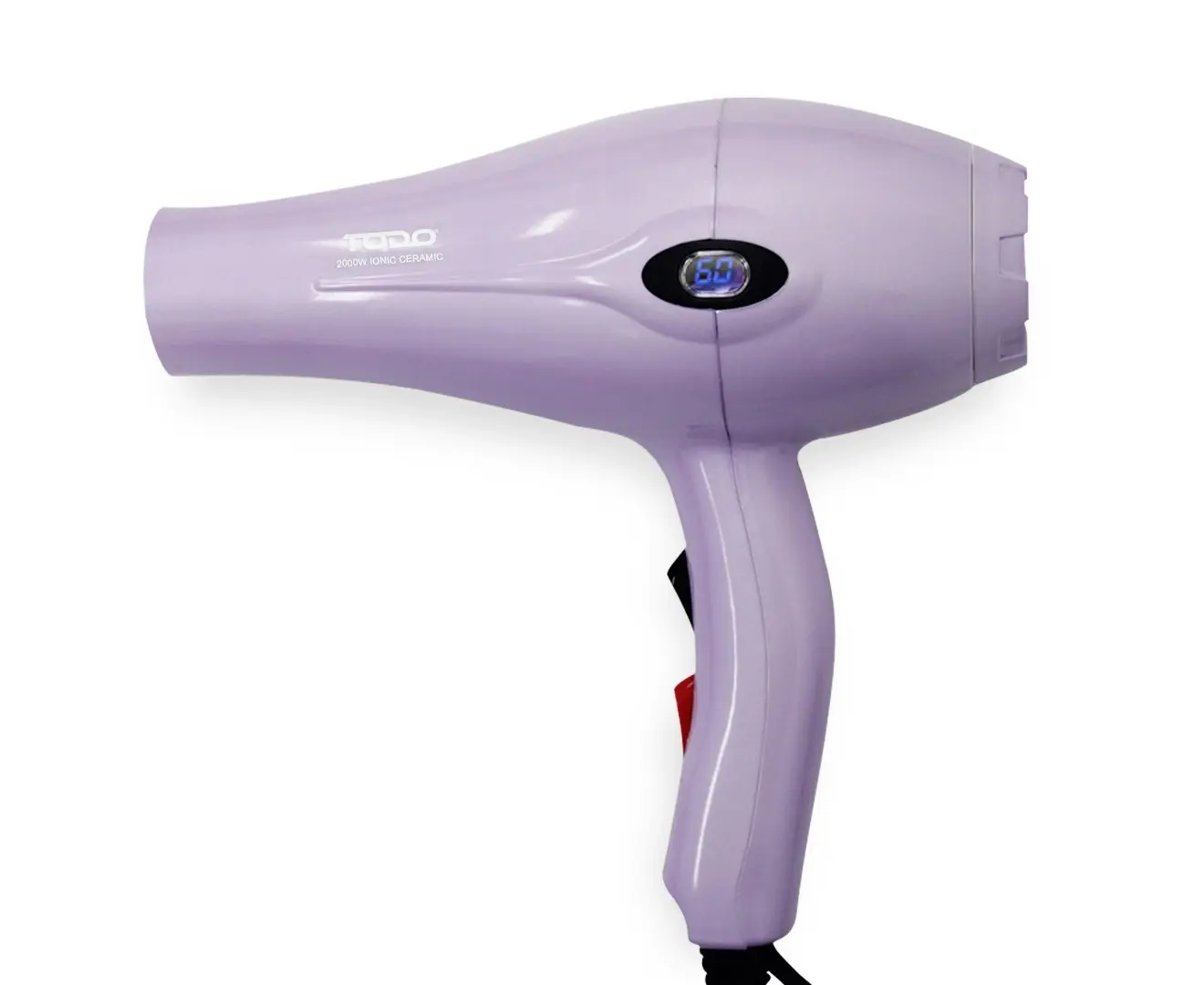 TODO 2000W Ionic Ceramic Anti Frizz Hair Dryer Digital Temperature Lcd Lavender